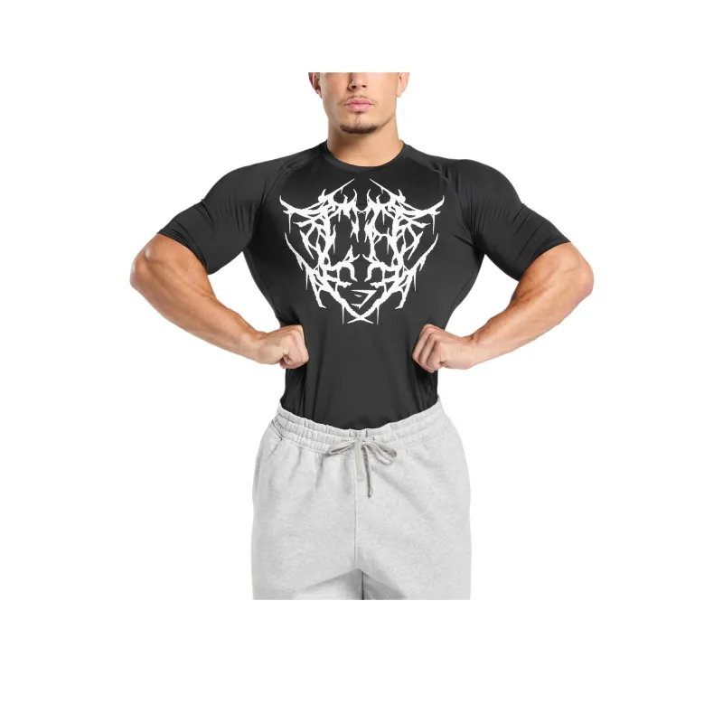 GYMSHARK Carlos X Element Baselayer T Shirt Men's Black-0