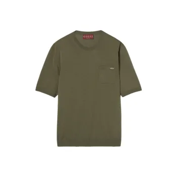 GUCCI SS25 T Shirt Men's Forest Green