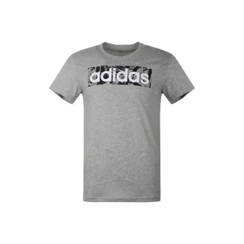 Adidas E LIN AOP BOX T T Shirt Men's Gray
