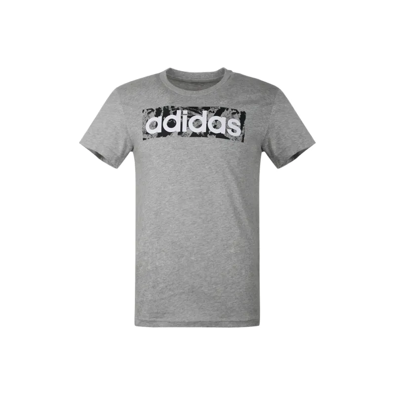 Adidas E LIN AOP BOX T T Shirt Men's Gray-0