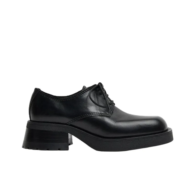 MIISTA Althea Chunky Heel High Heels 5cm Women's Black-1