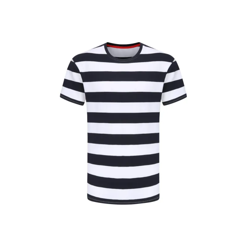 DECATHLON T Shirt Men's Snow/Blue Black/Triumph Red-0