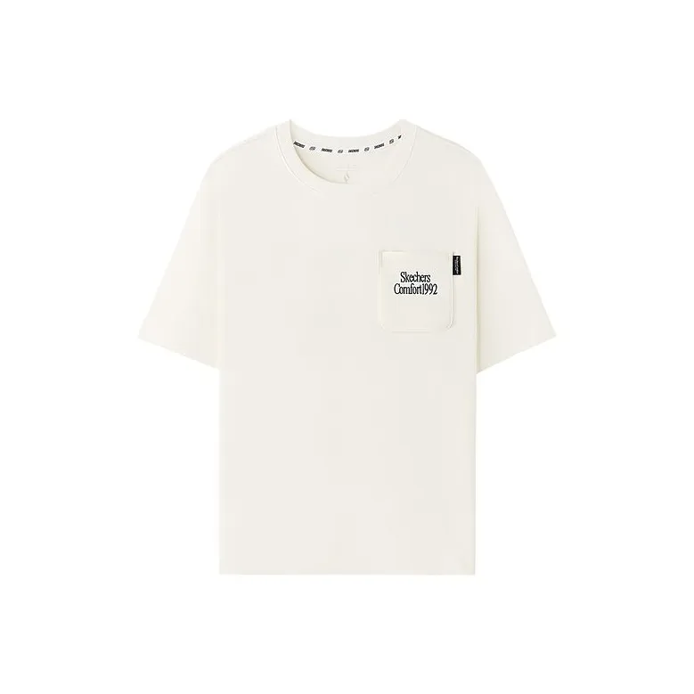 Skechers Sports Alliance Series T Shirt Men's Marshmallow White-0