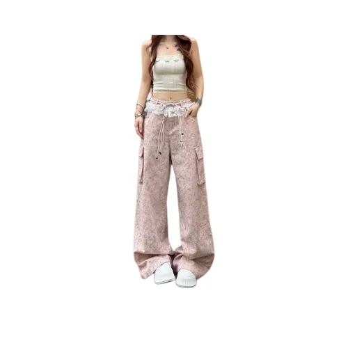 EOEI Cargo Pants Women's Pink