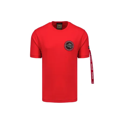 AERONAUTICA MILITARE 레드 남성 티셔츠
