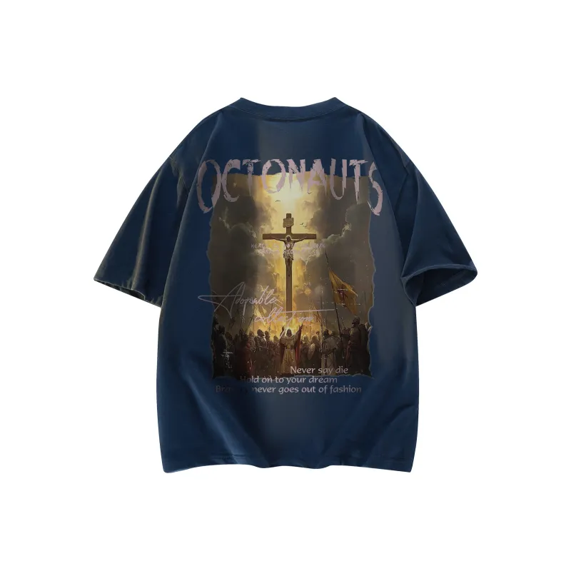 Small Columns Under The Sea T Shirt Unisex White-3