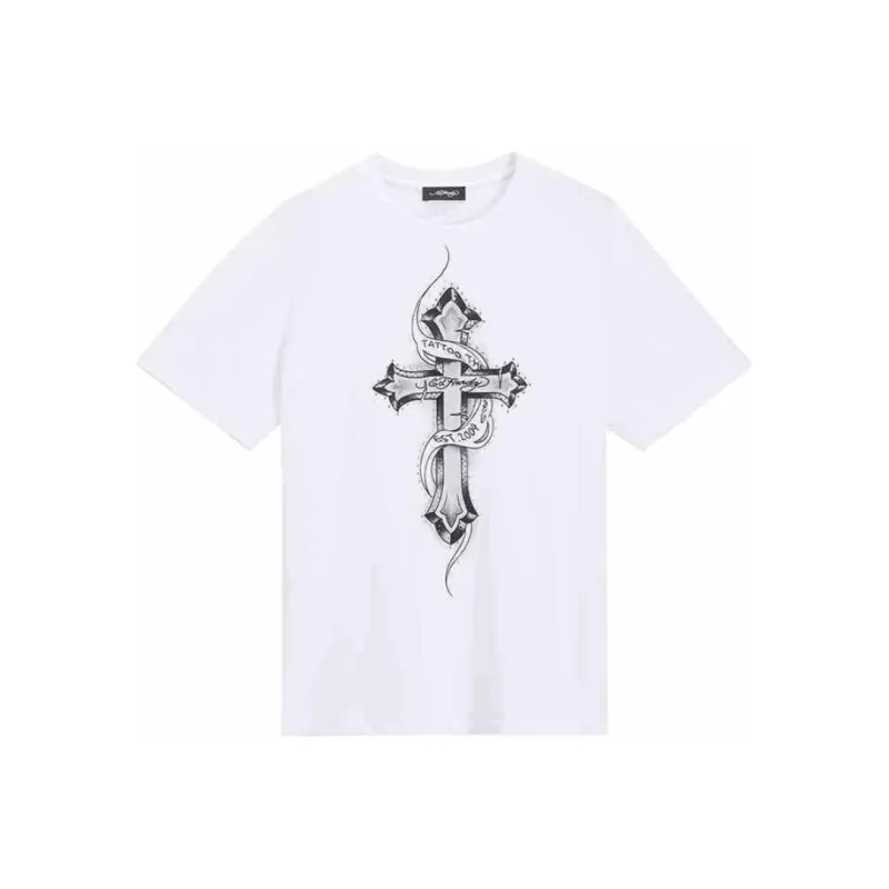 Ed Hardy T Shirts Men White E1QYM234-0