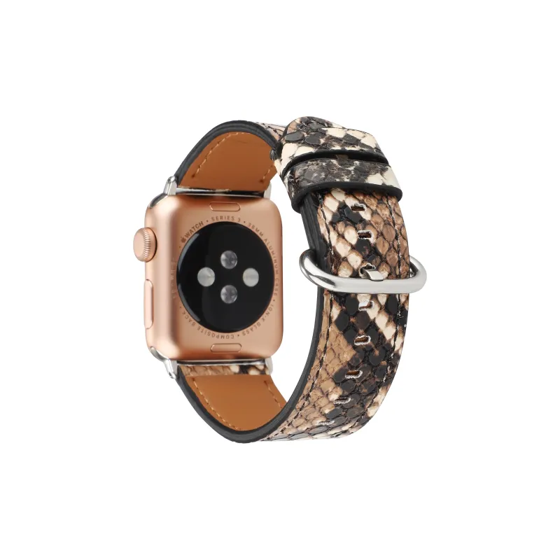 Antey Watch Bands Apple Compatibility 200mm Snake Skin Leather Material-9