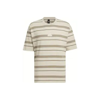 Adidas Sportswear FL Stripe T Shirt Asia Sizing 'Tan Olive Green