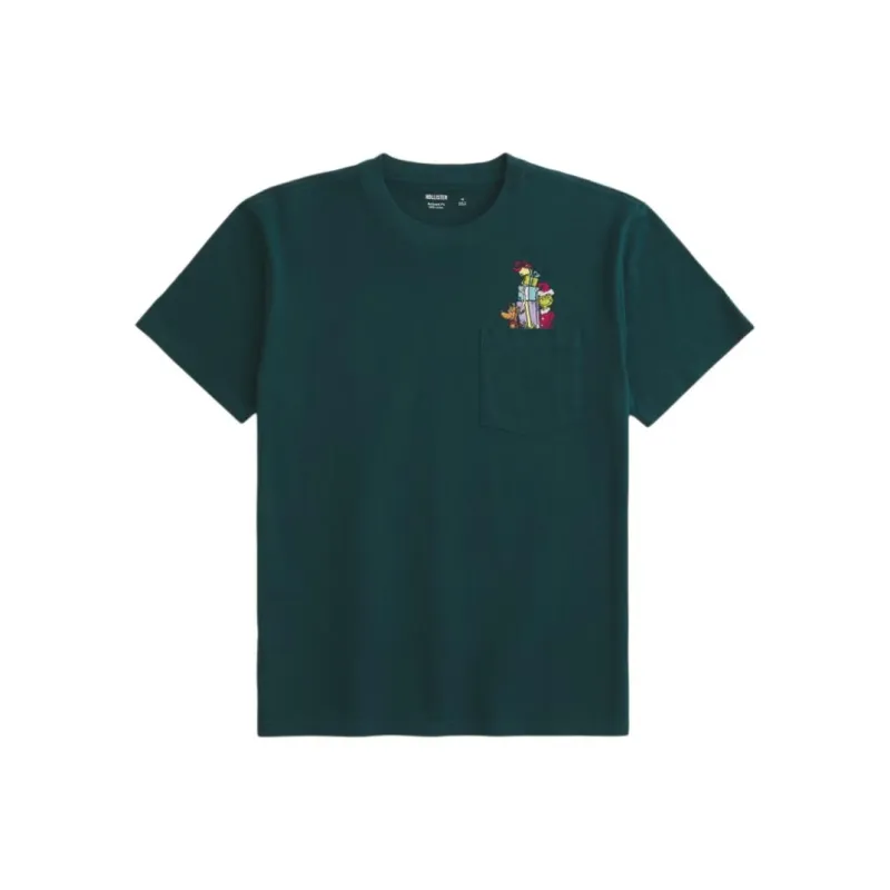 Hollister T-Shirts Men Green-0