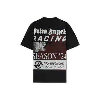 PALM ANGELS X Haas Racing Printed Crewneck T Shirt