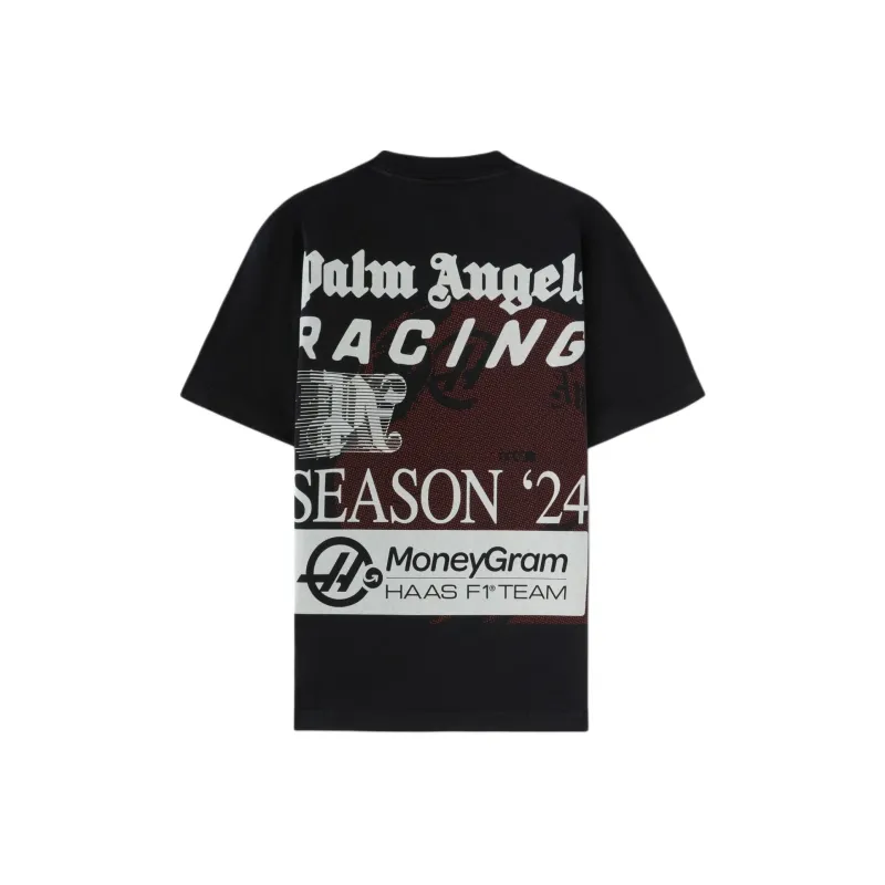 PALM ANGELS X Haas Racing Printed Crewneck T Shirt-0