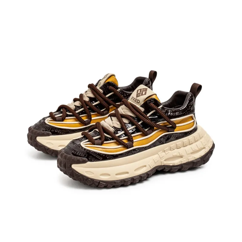 OUGLEMEN Cushioning Anti Slip Wear Resistant Impact Resistant Low Top Chunky Sneakers Men's Box Included-13
