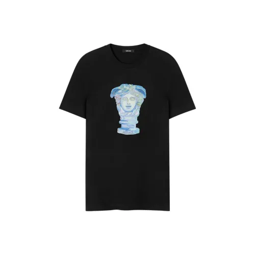 VERSACE Medusa Head Embroidered Crewneck T Shirt