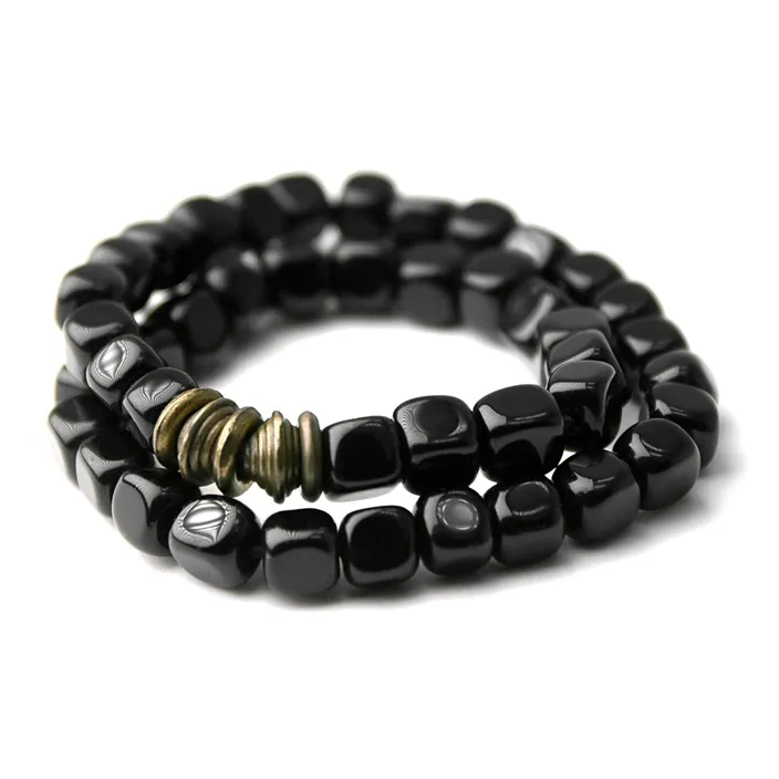 MUXIANG Obsidian Jade Bracelets Unisex-0