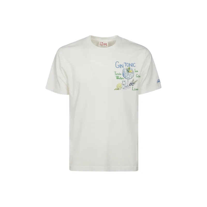MC2 Saint Barth Gin Tonic Emmbroidered Crewneck T Shirt-0