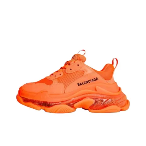 Balenciaga Triple S Low Top Chunky Sneakers Women's Orange