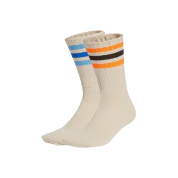 Adidas Mid Calf Socks Unisex 2 Pack Wonder White/Multicolor