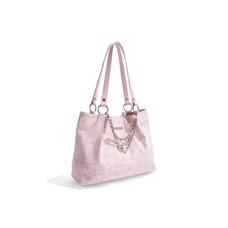 CLEVER& KETCH PU Tote Shoulder Bag Regular Women's Pink/Blue-1