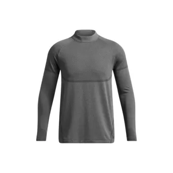 Under Armour RUSH SEAMLESS MOCK T Shirt Men's Rhinoceros Gray