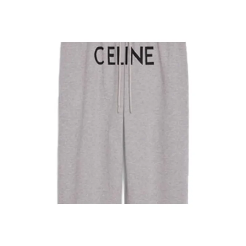 CELINE Knitted Sweatpants Men Gray-4