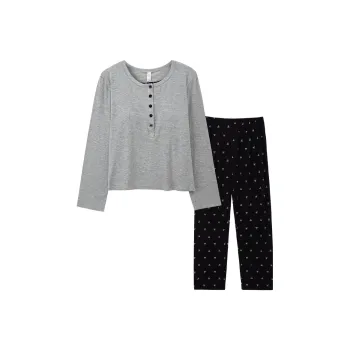 Sleeping Beauty Pajama Set Women's Light Gray