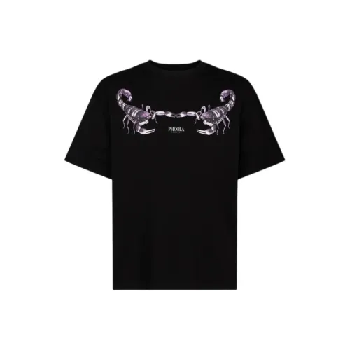 PHOBIA ARCHIVE 블랙 남성 티셔츠