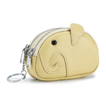 Tong Tong Rabbit Top Grain Cow Leather Coin Purse Women's Multicolor