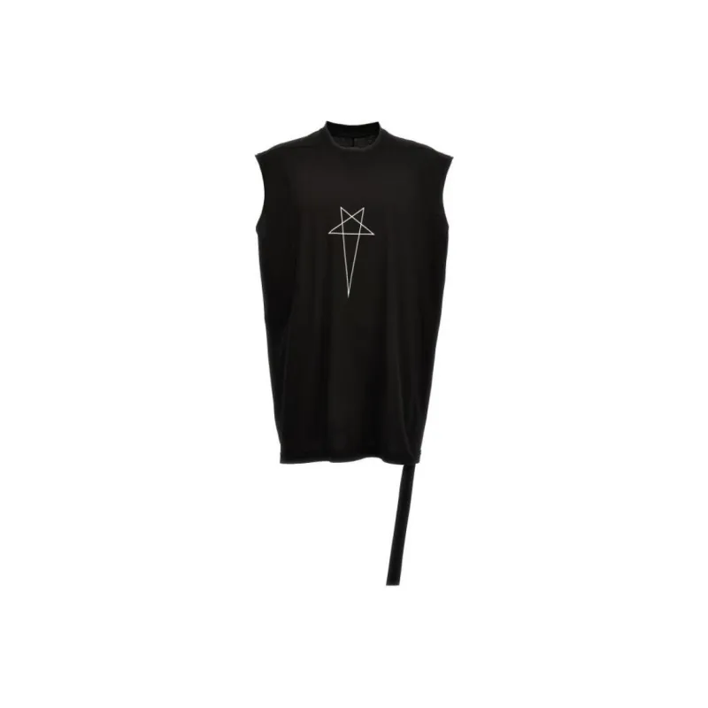 RICK OWENS Graphic print Cotton Tank Top-0
