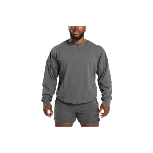 GYMSHARK Drop Shoulder Sleeve T-Shirt Men's Agate Gray