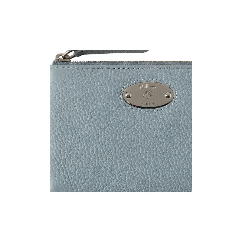 Mulberry Cow Leather Coin Purses Wallets Small Size Women's Blue-4