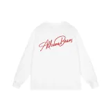 White with Red Print