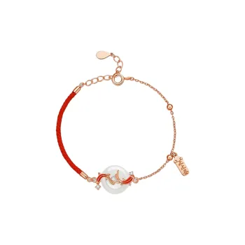 Zeroline Hetian Jade Bracelets White Jade Women's