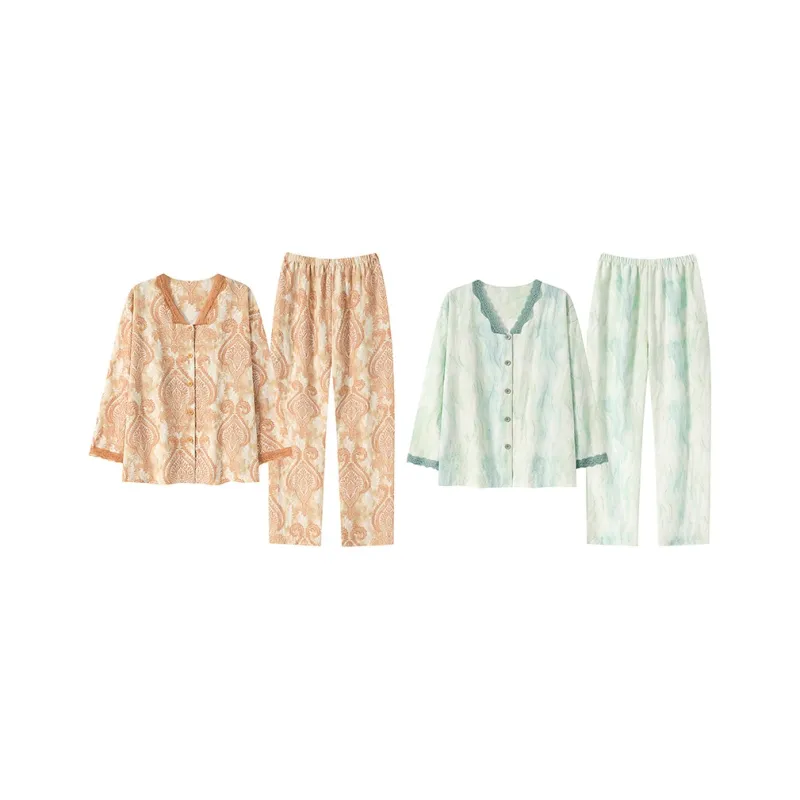 Herbal Primer Pajama Set Women's Combo Set-49