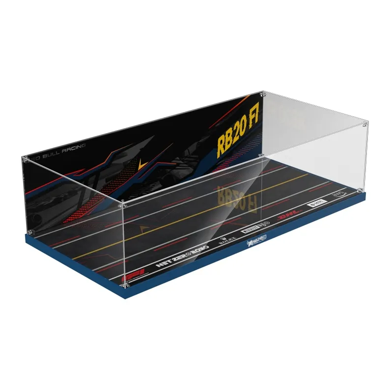 LIGHT YOUR BRICKS Compatibility Building Block 42206 Oracle Red Bull RB20 F1 Racing Display Case Model Accessories-14