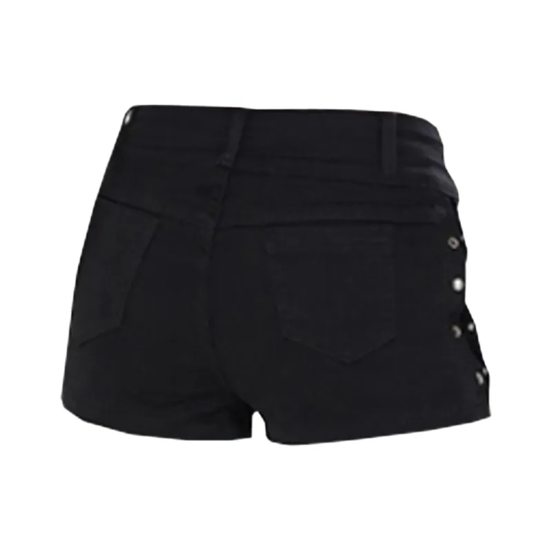 MA JOURNEE Denim Shorts Women's Black-1