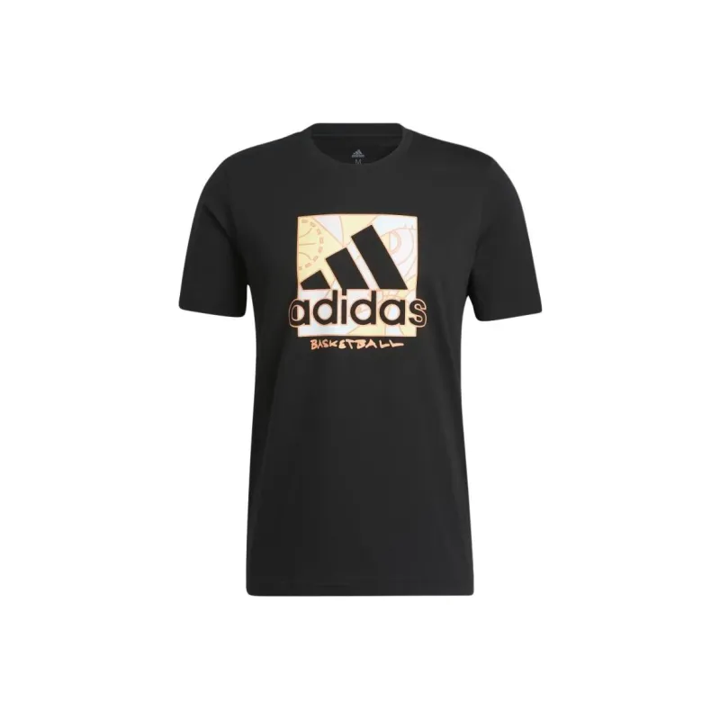 Adidas SportBASKETBALL Universal Badge Of T-Shirt Unisex Black/Light Orange-0