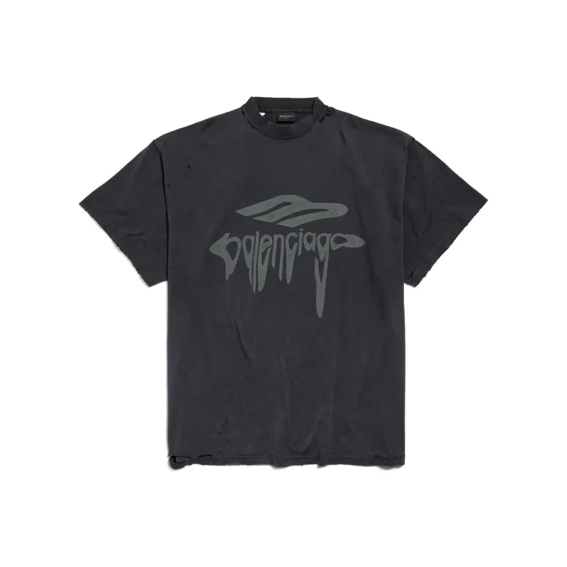 Balenciaga 3b Liquefied Oversized T Shirt-0