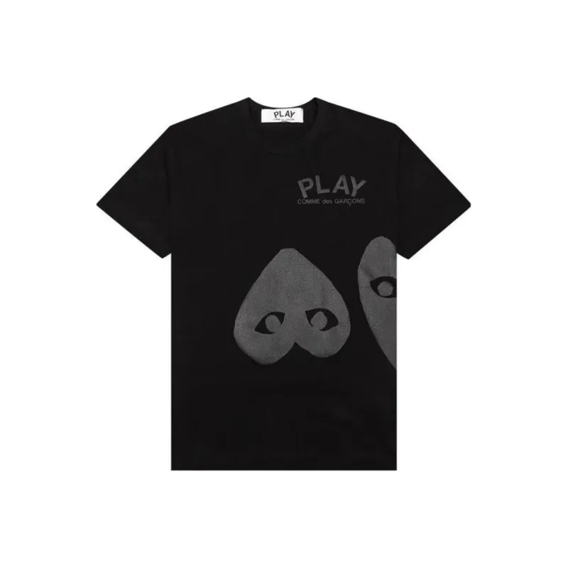 CDG Play Logo Heart Print T Shirt-0
