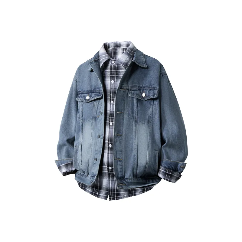 HOKLV Jacket Unisex Black Coat+Yellow Shirt-30