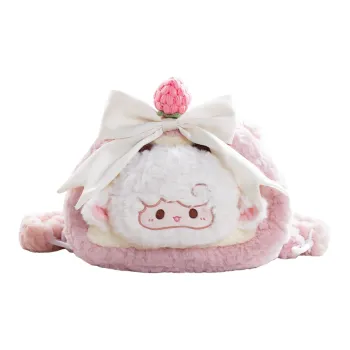 Holding Bamboo Polyester Backpack Unisex Pink