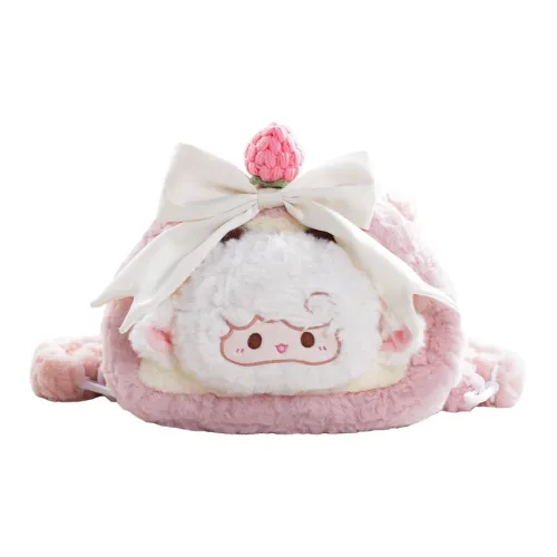 Holding Bamboo Polyester Backpack Unisex Pink