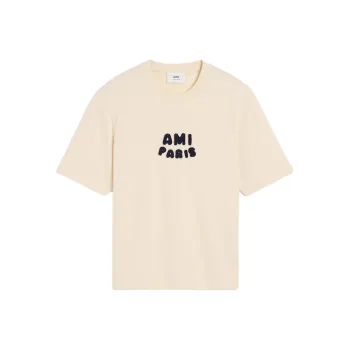 Ami Paris Logo Patch Crewneck T Shirt