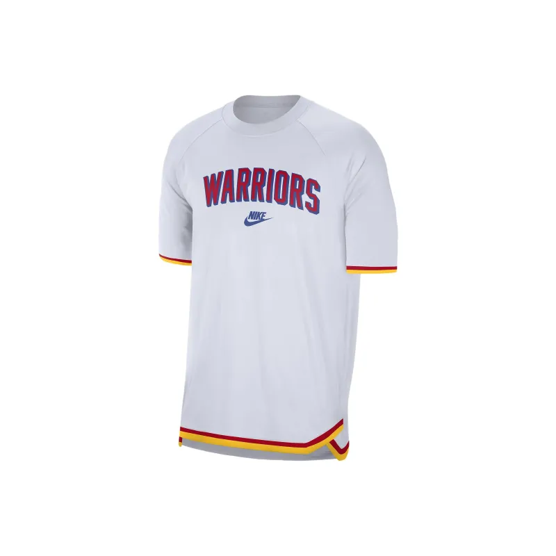 Nike Golden State Warriors Hardwood Classics Men's Nike Dri FIT Nba Short Sleeve Pregame Top-0