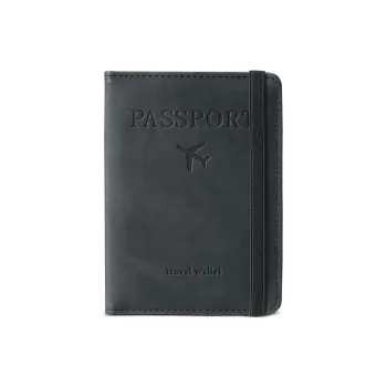Tong Tong Rabbit PU Passport Holder Unisex Black Brown Dark Blue Light Blue Gray Pink