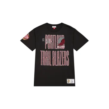 Mitchell & Ness x NBA Portland Trail Blazers OG Premium T Shirt Men's Black