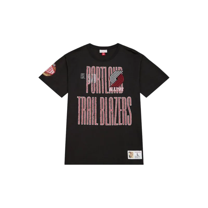 Mitchell & Ness x NBA Portland Trail Blazers OG Premium T Shirt Men's Black-0