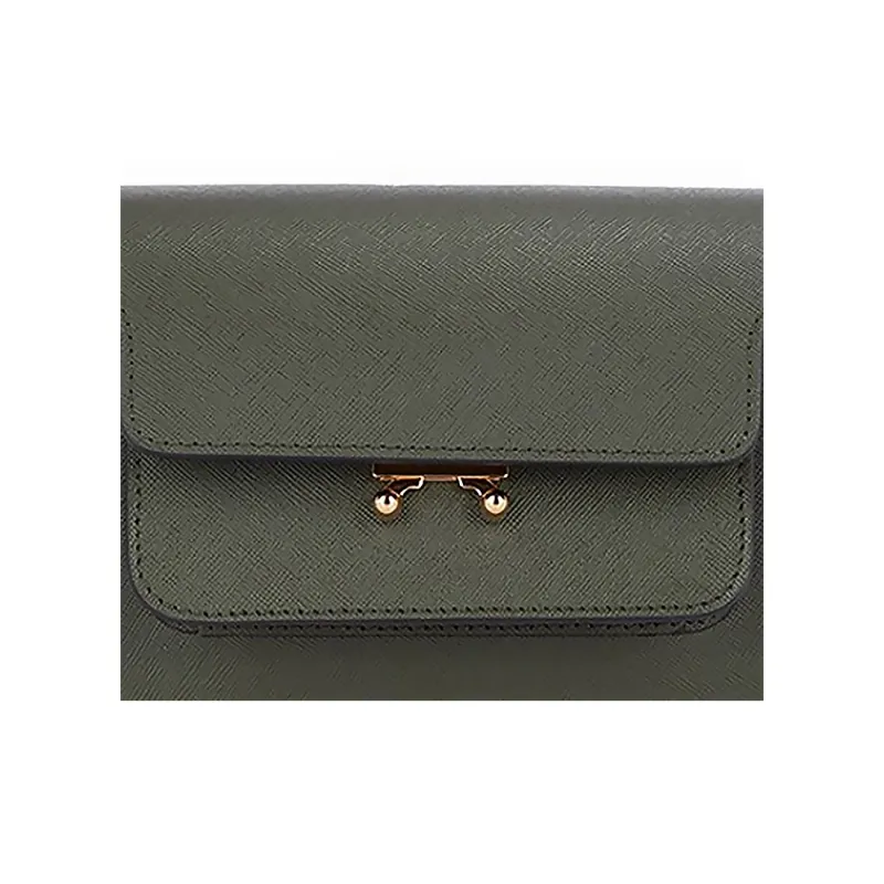 MARNI Trunk Cow Leather Crossbody Bag Shoulder Bag Mini Women's Forest Color-4