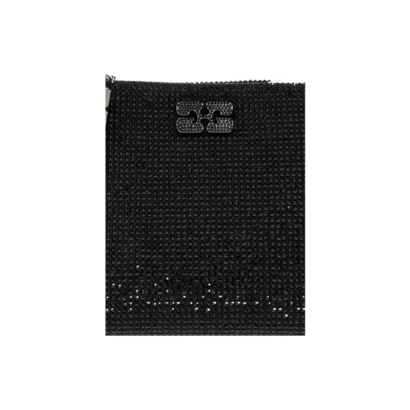 GANNI Fabric One Shoulder Handbags Women's Black-3