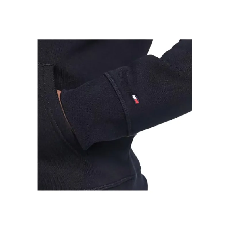 Tommy Hilfiger Big And Tall Tommy Logo Hoodie Big & Tall Black Sweatshirt Men's Dark Blue-4